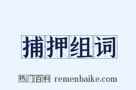 捕押组词是什么意思的图片